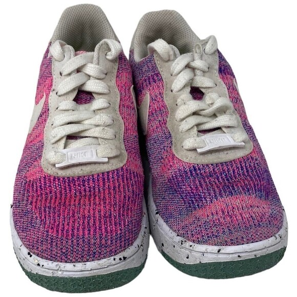 Nike Air Force 1 Crater Flyknit Fuchsia Glow Pink Purple Women's Size 6 Shoes - Picture 3 of 8